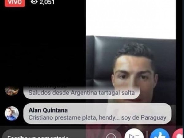 Paraguayito le pecheó plata a CR7