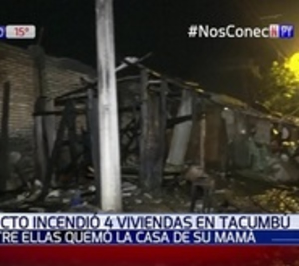 Adicto quemó la casa de su mamá y la de vecinos - Paraguay.com