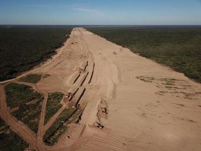 Nueva embocadura del río Pilcomayo en etapa final