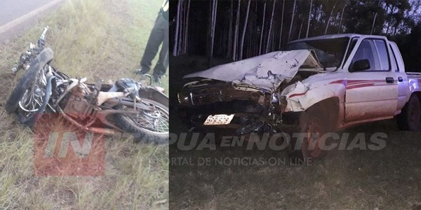 MOTOCICLISTA FALLECE EN ACCIDENTE SOBRE GRANEROS DEL SUR.