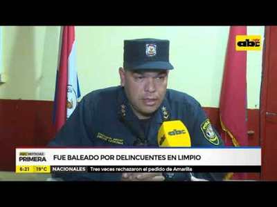 Fue baleado por delincuentes en Limpio - Tv - ABC Color