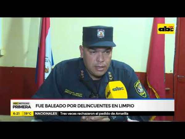 Fue baleado por delincuentes en Limpio - Tv - ABC Color