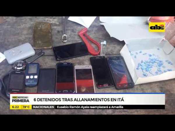 Seis detenidos tras allanamientos en Itá - Tv - ABC Color