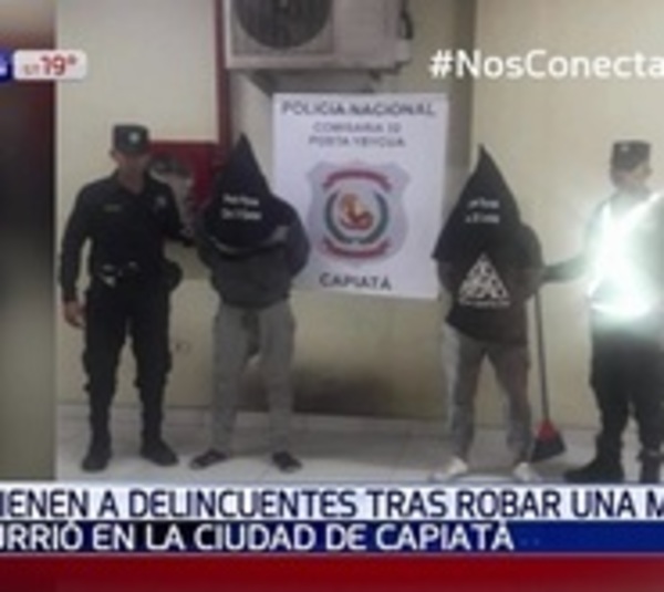 Detienen a asaltantes tras serie de atracos en Capiatá - Paraguay.com