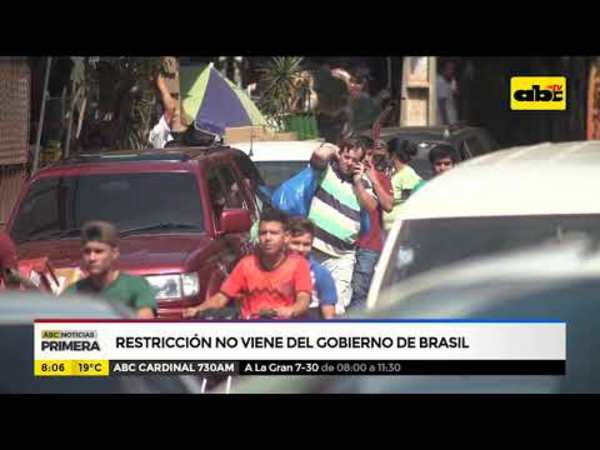 Restricción no viene del gobierno de Brasil - Tv - ABC Color