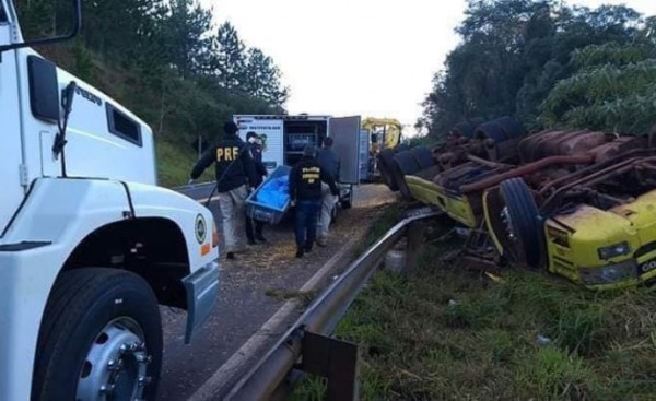Paraguayo muere al volcar en el Brasil