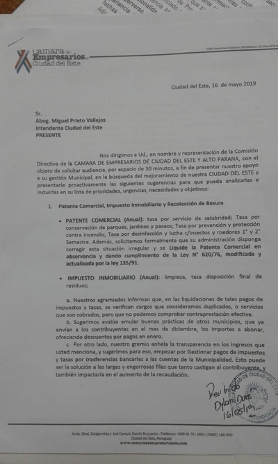 Empresarios exigen a Prieto analizar fuentes de corrupción - ADN Paraguayo