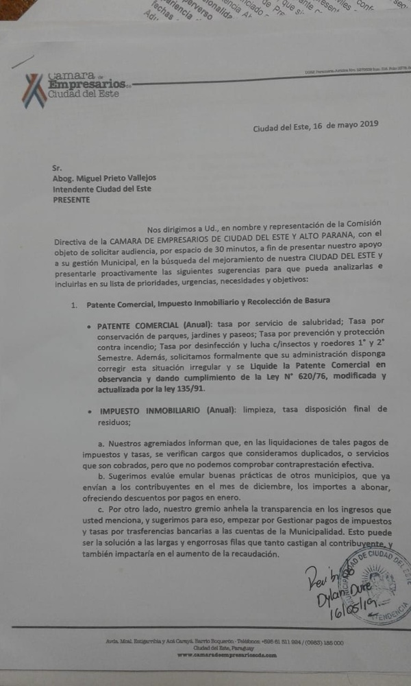 Empresarios exigen a Prieto analizar fuentes de corrupción - ADN Paraguayo