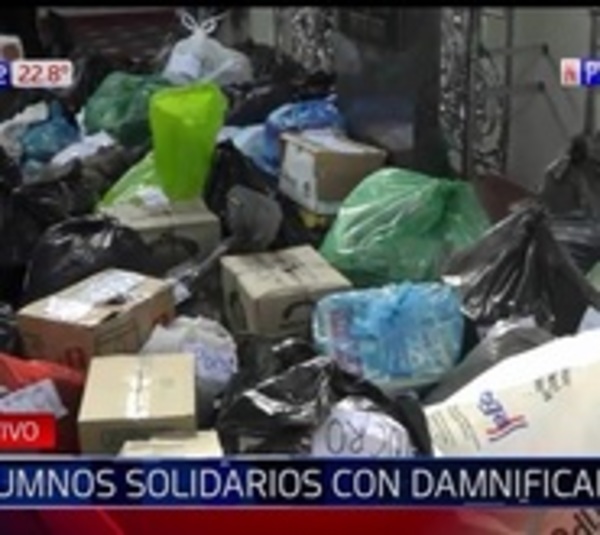 Loable gesto: Alumnos donan víveres para damnificados del Chaco - Paraguay.com