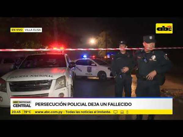 Persecución policial deja un fallecido - Tv - ABC Color