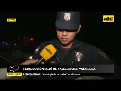Persecución policial deja un fallecido en Villa Elisa - Tv - ABC Color