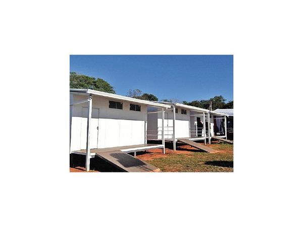 Inauguran aulas prefabricadas en San Pedro