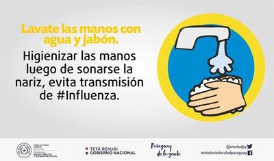 Instan al lavado de manos ante aumento de influenza - ADN Paraguayo