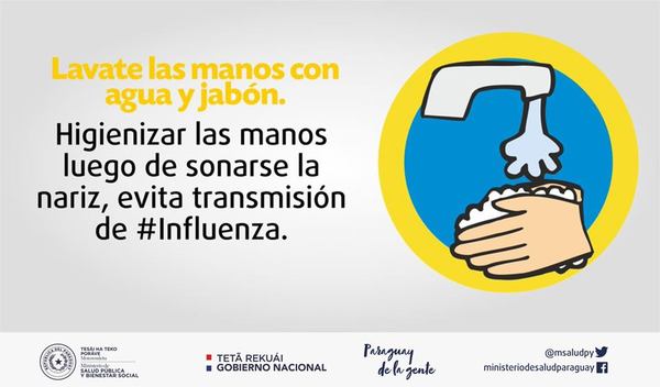 Instan al lavado de manos ante aumento de influenza - ADN Paraguayo