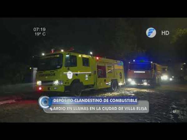 Depósito clandestino de combustible se incendia y causa susto