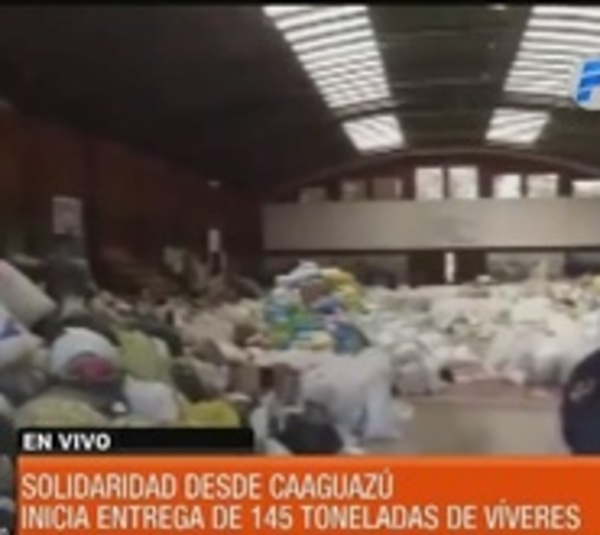 Entregan 145 toneladas de víveres a damnificados por la crecida - Paraguay.com