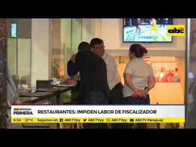 Restaurantes: Impiden labor de fiscalizador - Tv - ABC Color