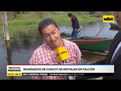 Inundados de Chaco'i se instalan en Falcón - Tv - ABC Color