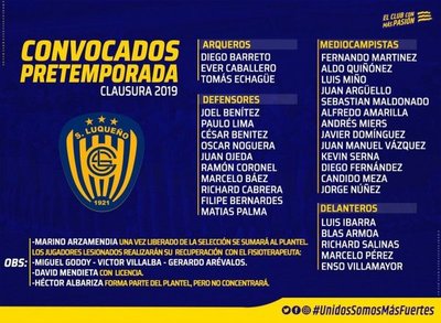 Inicio de las tareas en Luqueño - Deportes - ABC Color