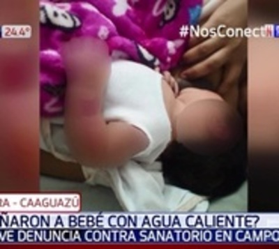 Denuncian grave negligencia médica: Bañaron a bebé con agua caliente - Paraguay.com