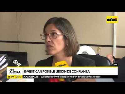 Fiscalía investiga presunta lesión de confianza - Tv - ABC Color
