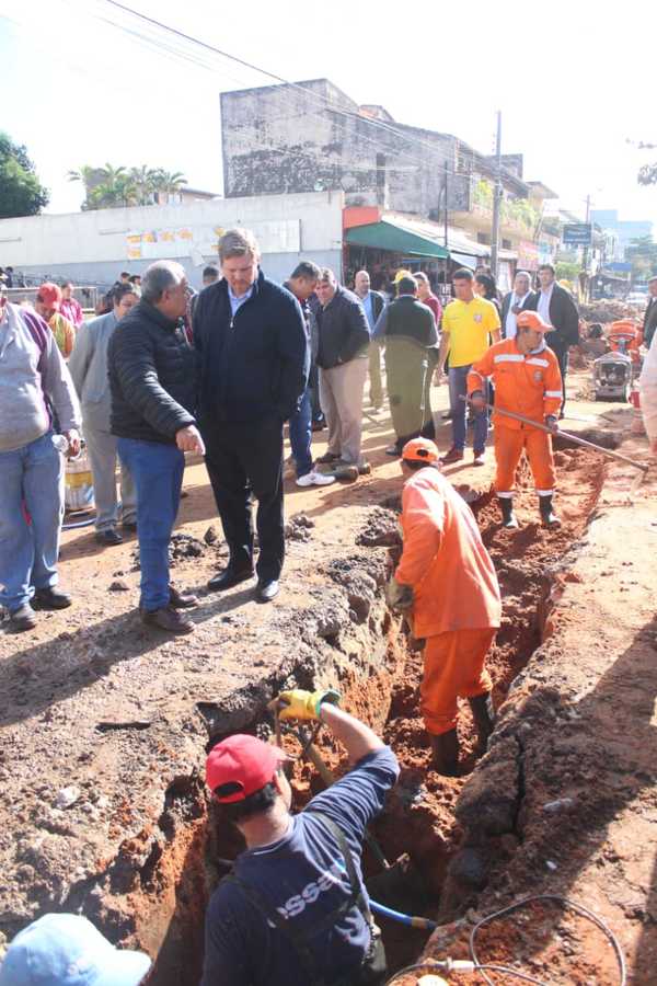 En tiempo record terminaron los trabajos de la red cloacal en Luque