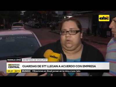 Guardias de SST llegan a acuerdo con empresa - Tv - ABC Color