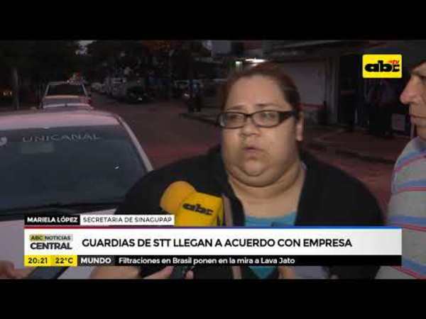 Guardias de SST llegan a acuerdo con empresa - Tv - ABC Color