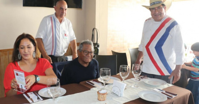 Manzanero asadeó en  lo de “Asado Benítez”