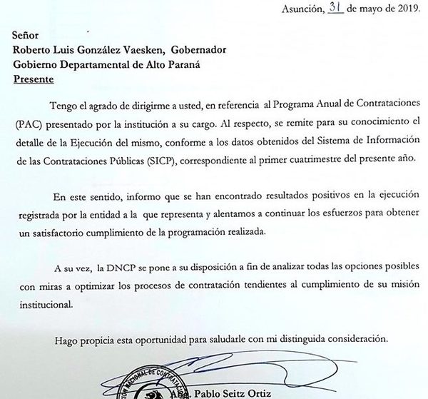Contrataciones Públicas encuentra resultados positivos en gestión de Vaesken