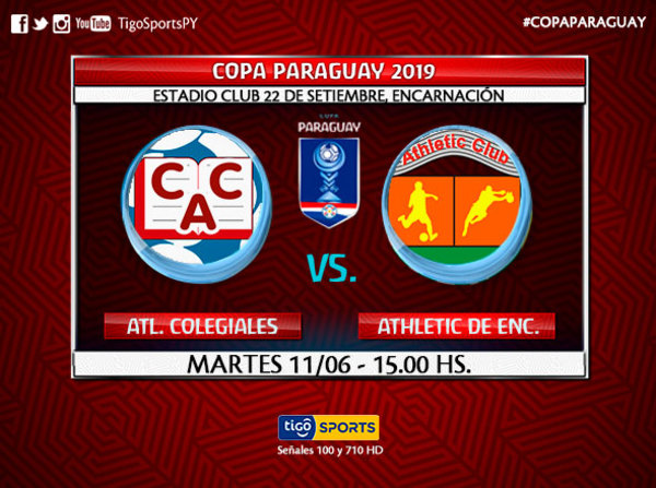 Colegiales ante Athletic, por la Copa Paraguay