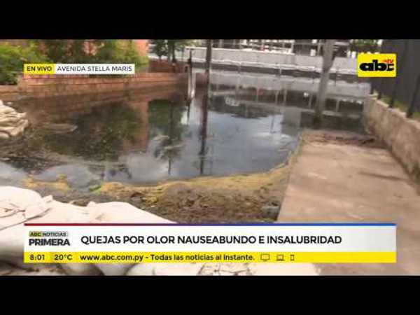 Cloaca y basura en Avda. Stella Maris - Tv - ABC Color