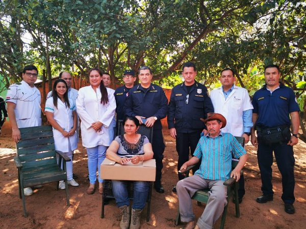 Comandante de la Policía visita a víctimas del EPP en Concepción