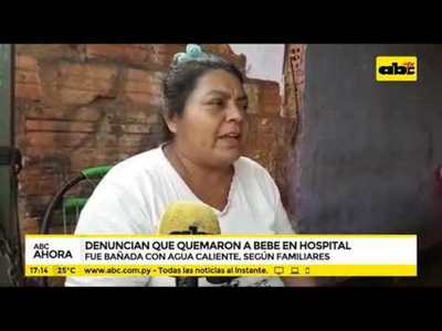 Denuncian que quemaron a beba en hospital - Tv - ABC Color