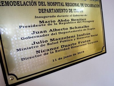 Borran el nombre de Luis Yd de placa - Edicion Impresa - ABC Color