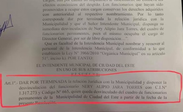 Nery Jara es desvinculado de la comuna esteña
