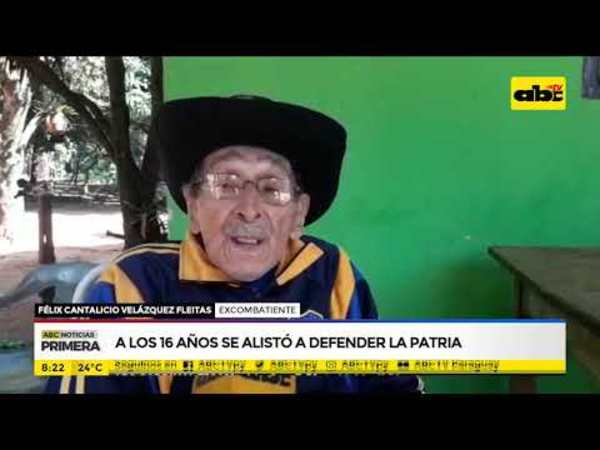 A los 16 años se alistó para defender a la patria - Tv - ABC Color