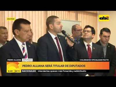 Pedro Alliana será titular de Diputados - Tv - ABC Color