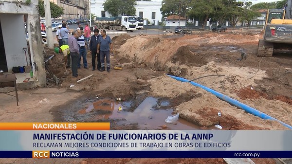 Sindicato de Puertos se manifiesta contra obras en predio de institución