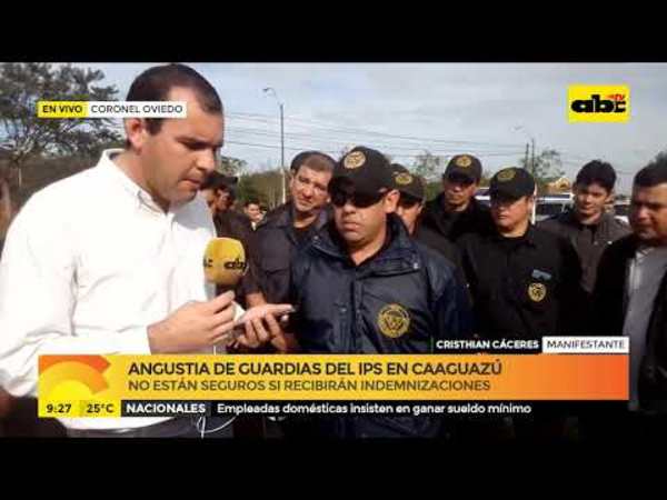 Angustia de guardias del IPS en Caaguazú - Tv - ABC Color