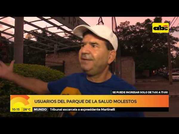 Usuarios del Parque de la Salud molestos - Tv - ABC Color