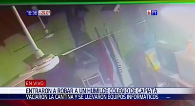 Asaltantes irrumpen en escuela de Capiatá y se llevan de todo | Noticias Paraguay