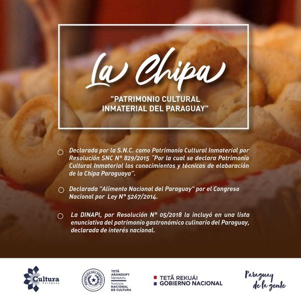 SNC remite a UNESCO nota referente a la publicación sobre la chipa - ADN Paraguayo