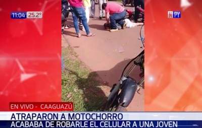 Vecinos reducen a motochorro | Noticias Paraguay