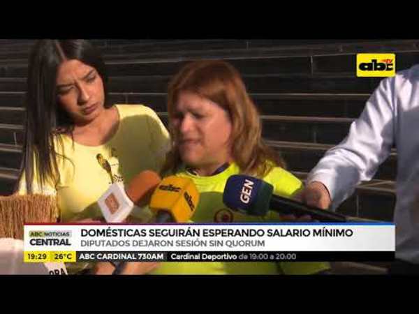 Domésticas seguirán esperando salario mínimo - Tv - ABC Color