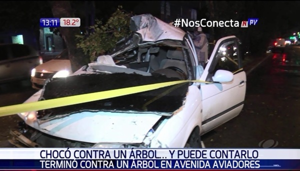Conductor se salva de milagro tras aparatoso accidente | Noticias Paraguay