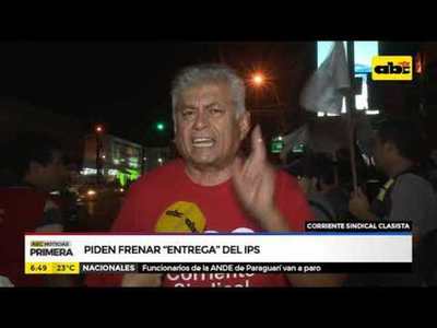 Piden frenar entrega del IPS - Tv - ABC Color