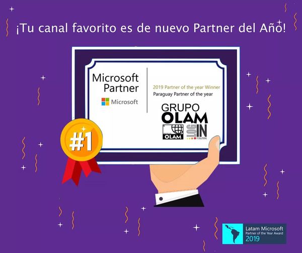 Microsoft reconoce por 6ta vez al Grupo OLAM como “Mejor Partner del Año” de Paraguay