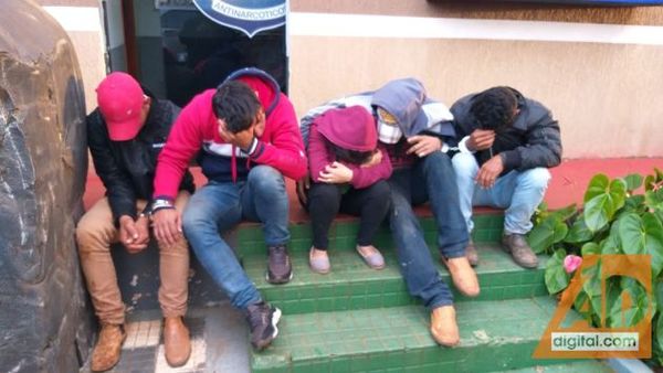 Incautan 145 kilos de marihuana y aprehenden a 5 personas