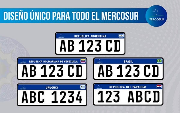 Recuerdan que Chapas Mercosur se emitirán desde el 1 de julio - ADN Paraguayo